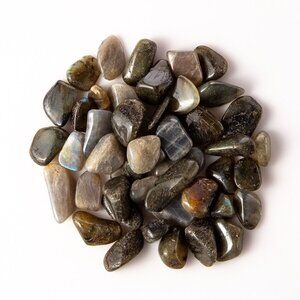 1/4 lb Tumbled Labradorite Gemstone Crystals 40-60 Stones Gem Rock Specimens